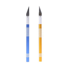 Load image into Gallery viewer, 1 Set Metal Handle Scalpel Carving Knife Tool 5 Blade Wood Sculpture Engraving Cutter Craft Pen DIY Stationery Art Sharp Utility